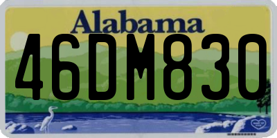 AL license plate 46DM830