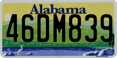 AL license plate 46DM839