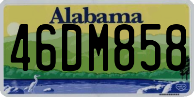 AL license plate 46DM858