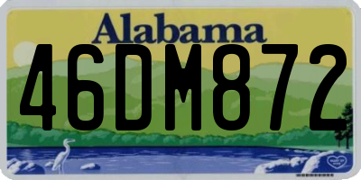 AL license plate 46DM872