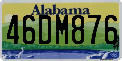 AL license plate 46DM876