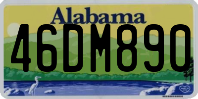 AL license plate 46DM890