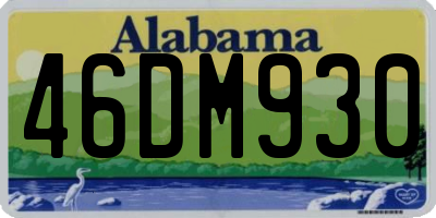 AL license plate 46DM930