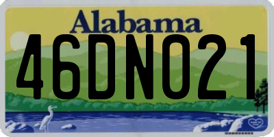 AL license plate 46DN021