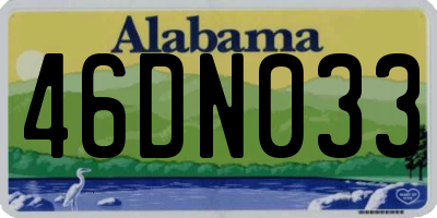 AL license plate 46DN033