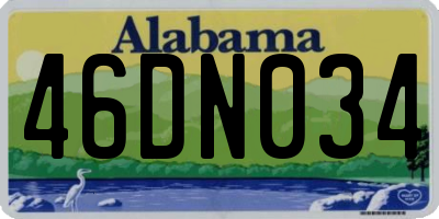 AL license plate 46DN034