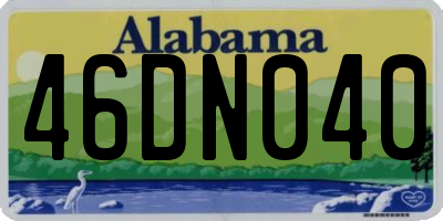 AL license plate 46DN040