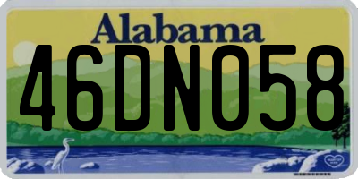 AL license plate 46DN058