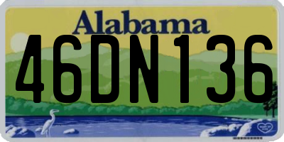 AL license plate 46DN136