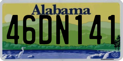 AL license plate 46DN141