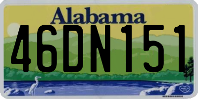 AL license plate 46DN151