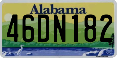 AL license plate 46DN182