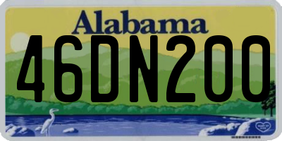 AL license plate 46DN200