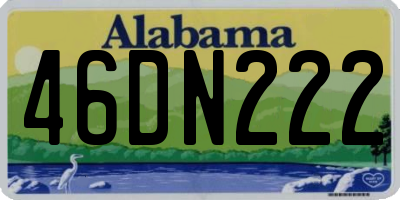 AL license plate 46DN222