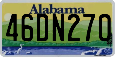 AL license plate 46DN270