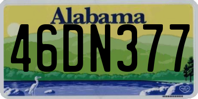 AL license plate 46DN377