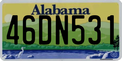 AL license plate 46DN531