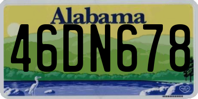 AL license plate 46DN678