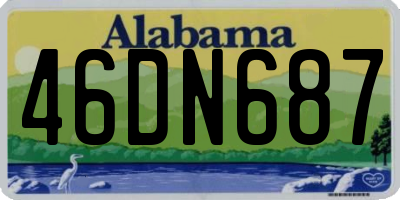 AL license plate 46DN687