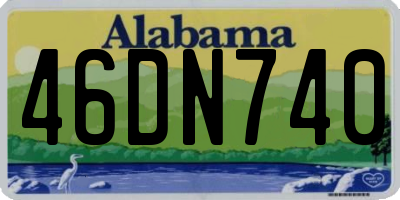 AL license plate 46DN740
