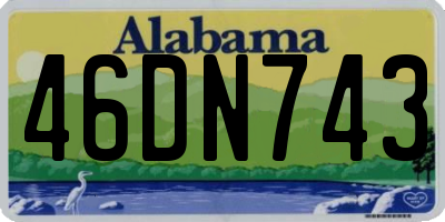 AL license plate 46DN743