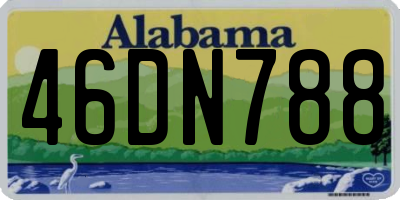 AL license plate 46DN788