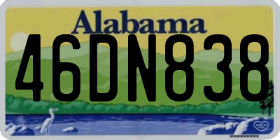 AL license plate 46DN838
