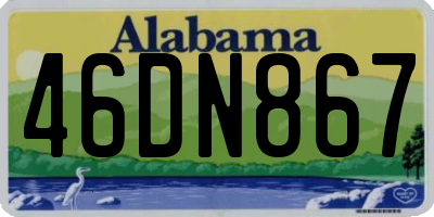 AL license plate 46DN867