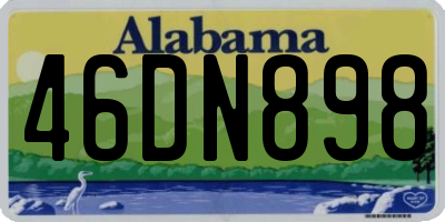 AL license plate 46DN898