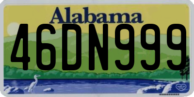 AL license plate 46DN999