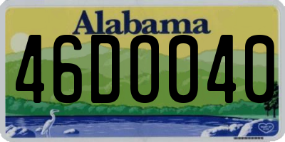 AL license plate 46DO040