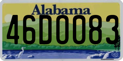 AL license plate 46DO083