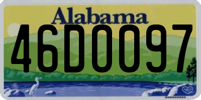 AL license plate 46DO097