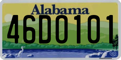 AL license plate 46DO101