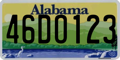 AL license plate 46DO123