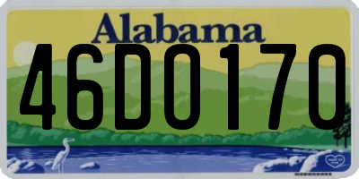 AL license plate 46DO170