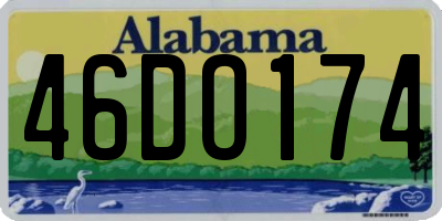 AL license plate 46DO174