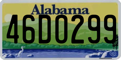 AL license plate 46DO299