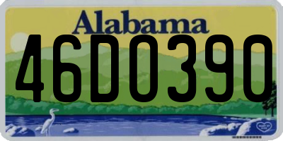 AL license plate 46DO390