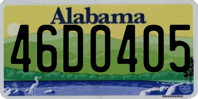 AL license plate 46DO405