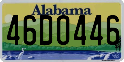 AL license plate 46DO446