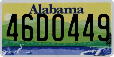 AL license plate 46DO449