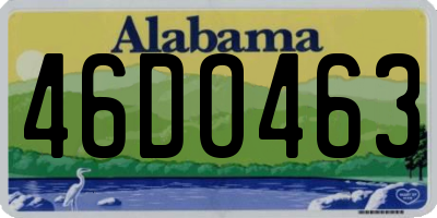AL license plate 46DO463