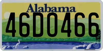 AL license plate 46DO466