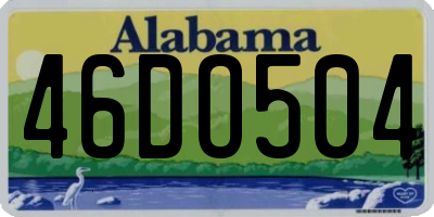 AL license plate 46DO504