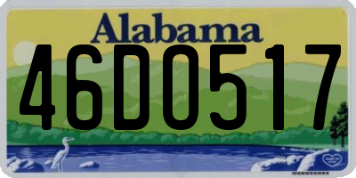 AL license plate 46DO517