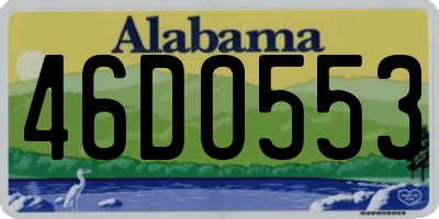 AL license plate 46DO553