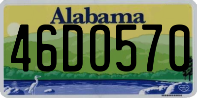 AL license plate 46DO570