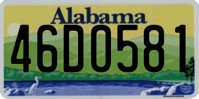 AL license plate 46DO581