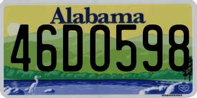 AL license plate 46DO598